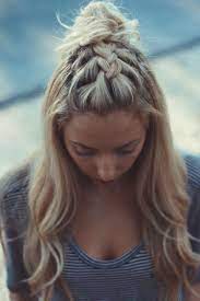 Dutch Braid Into A Bun Down Hairstyles For Long Hair Hair Styles Girly Hairstyles