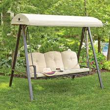 This canopy may not fit your swing properly. Hampton Bay Cunningham 3 Person Metal Outdoor Patio Swing With Canopy Gss00132d The Home Depot