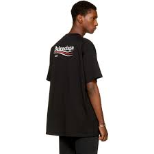 Buy, sell, empty your wardrobe on our website. Balenciaga Cotton Black Campaign Logo T Shirt For Men Lyst