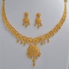 Abhi Jewels 22k Yellow Gold Necklace Set For Women Gold Necklace Designs Gold Necklace Set Gold Bridal Necklace