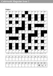 There are no clues but you are given one word filled in to help you on your way. Codeword Magazine