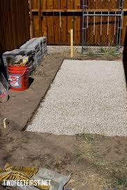 First, we placed weed barrier fabric down and set the gravel bags in with the right materials and a few easy steps, we created a paver foundation for our future shed. Install A Paver Foundation For A Shed How To Build A Shed Foundation