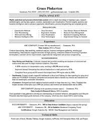Data Analyst Resume Sample In 2020 Data Analyst Business Analyst Analyst