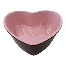 Chantal Pink Ceramic Heart Shaped Bowl Heart Shaped Bowls Pink Ceramic Bowl