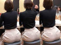 Gcolle - J-HIP - ピチピチピタパンヒップ174_白いパンツで突き出す美尻！！清楚でエロいOLお姉さん♪