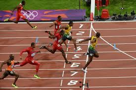 Those marks are included in the progression. 2012 London Olympics Usain Bolt Wins 100 Meter Dash Wsj