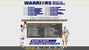 Breaking Down The 2015 16 Schedule Golden State Warriors Warrior Golden State Warriors 2016 Warriors