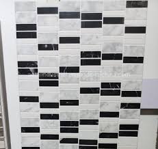 The black wall is extra luxurious contrasting against the light floors and emerald green accent wall. Decoration Material White And Black Marble Mosaic For Backsplash Kitchen China Floor Tiles Bathroom Tiles Made In China Com
