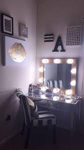 Black And White Striped Vanity Chair 1001 Makeup Vanity Ideas To Create Your Very Own Beauty Salon In 2020 Bedroom Vanity Set Bedroom Makeup Vanity Diy Vanity Mirror