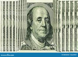 Money, Money. 100 US Dollars, Franklin Portrait Stock Photo