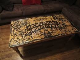 Ouija Board Table Finished Ouija Board Coffee Table I M In Love Coffee Table Ouija Diy Ouija Board