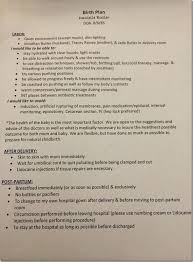 Butler Party Of 3 Our Birth Plan Thoughts On C Section Birth Plan Template Birth Plan Birth Plan Examples
