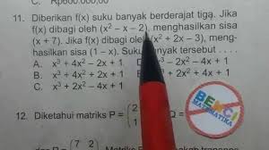 Bentuk umum dari polynomial yaitu Prediksi Un 2016 Matematika Ipa Suku Banyak 11 Youtube