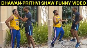 Delhi capitals opener prithvi shaw broke the back of the chase in the first over itself bowled by opening batsman prithvi shaw has continued his exceptional form from the vijay hazare trophy to. Watch Prithvi Shaw And Shikhar Dhawan S Funny Instagram Reel Video Youtube