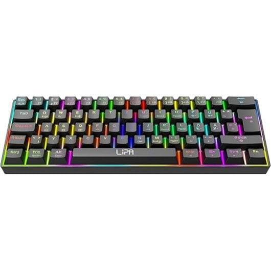 Lipa X23 Teclado Mecánico Gaming RGB de 61 Teclas Switch Marrón  Conectividad Dual Negro Qwerty | PcComponentes.com