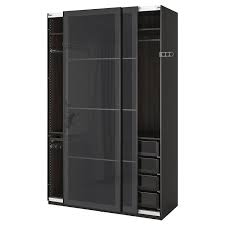 Pax Kleiderschrank Schwarzbraun Uggdal Graues Glas Ikea Deutschland Pax Kleiderschrank Kleiderschrank Ikea Pax Kleiderschrank