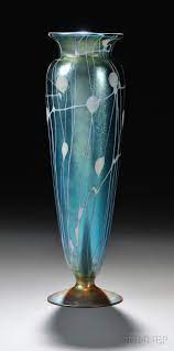 Durand Decorated Vase Glass Art Art Glass Vase Vintage Art Glass