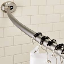 No tools decorative tension shower curtain rod. Maytex Smart Curved No Drill Shower Curtain Tension Rod Bedbathhome Com