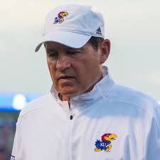 Kansas head coach les miles watches warm ups before an ncaa college football game against iowa state, saturday, nov. S7bkwoldnfinem