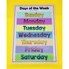 They hear and learn, so it should be an easy one. A4 Days Of The Week Laminated Educational Wall Chart For Kids Shopee Philippines