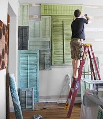 We offer different size paintings to match different. Interior Wall Decorating Ideas How To Create A Shutter Wall