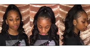 This hairstyle, as the name suggests, pertains to adding artificial the world of hairstyles is full of unique methods and processes. Prom Inspired Half Up Half Down Quickweave Tutorial Youtube