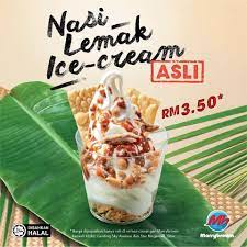 The spiciness of mixed spicy sambal ikan bilis & peanuts complements with sweet creamy coconut ice cream, crunchy rice puffs and fresh cucumber slices. Nasi Lemak Ice Cream Now In Miri City Sharing Channel Facebook