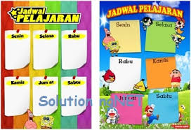 Jadwal pelajaran aesthetic di 2020 tanda kayu ilustrasi buku desain pamflet. 2 Template Jadwal Pelajaran File Ms Word Excel