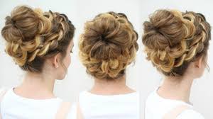 These messy bun hairstyles can be done fast and easy so a big plus! Beautiful Braided Bun Updo Bun Hairstyles Braidsandstyles12 Youtube