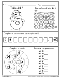 Operaciones De La Tabla Del 6 Arbol Abc Tablas De Multiplicar Actividades Ejercicios Tablas De Multiplicar Tabla De Multiplicar Para Imprimir