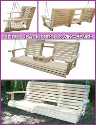 Modern diy bench with back: Diy Roll Back Porch Swing Bench Free Plan