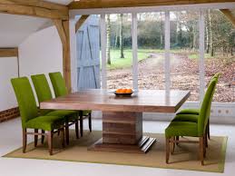 The Middleton Square Extending Central Pedestal Table In Solid Wild Walnut Also Availab Dining Room Contemporary Square Dining Tables Large Square Dining Table