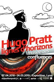Affiche De L Exposition Hugo Pratt Lignes D Horizons Au Musee Des Confluences Affiche D Exposition Exposition Hugo Pratt