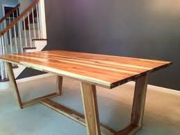 This Is Really Nice I Like The Top But Do Not Like The Legs Too Much Wood Modern Hickory Table Table Dining Table Contemporary Table