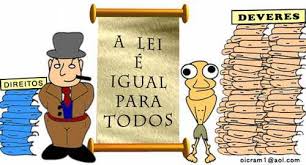 Resultado de imagem para charge direitos de pobre e rico pequenos e grandes