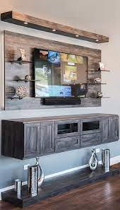Floating Media Center With Led Lighting In Queenston Oak Tfl Sample Floating Entertainment Center Entertainment Center Entertainment Shelves
