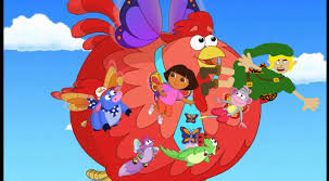 Dora and friends and Gabe (Link) flying with wings by GabetheSlacker