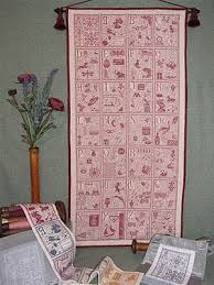 Pattern from dmc, with modified colours. Rosewood Manor Abc Tapestry 30 Pages Cross Stitch Pattern 123stitch