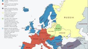 Where is france located on the map. Dubbing And Subtitling Map Of Europe Big Think