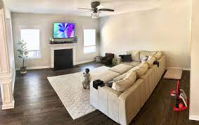 This gives some nice depth to the room (and if you're a renter, you're not committed to nail holes in your wall). Need Help Ideas How To Layout Our Living Room And What To Do With That Large Empty Wall Considering Adding More Furniture But Don T Know What Or Where To Put It Also Not