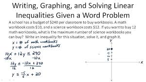 Write an inequality expressing how many blocks she needs to mine to beat her record. Solving Problems Involving Graphing Linear Inequalities Example 2 Video Algebra Ck 12 Foundation