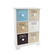 Weitere ideen zu kommode weiß holz, kommode weiss, kommode. Wellgro Kommode Mini Schrank 19 5 X 29 5 X 9 5 Cm Bxhxt 6 Schubladen Holz Weiss Blau Braun Vintage Stil Schmuckkasten Minikommode Organizer Online Kaufen Otto