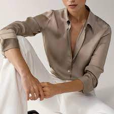 Chemisier en soie ou chemise en jean, blouse col claudine, chemise. Chemise En Soie Trocadero Femme La Selection Parisienne