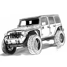 Jeep Sketch Jeep Araba Sanati Araba
