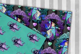 More images for dark alice in wonderland » Dark Alice In Wonderland Digital Paper By Digital Curio Thehungryjpeg Com