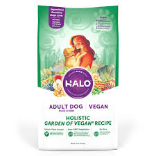 Like the human practice of veganism, vegan dog foods are those formulated with the exclusion of ingredients that contain or were processed with any part of an animal, or any animal byproduct. Halo Adult Holistic Garden Of Vegan Recipe Dry Dog Food 21 Lbs Petco