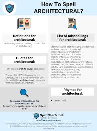 How To Spell Architectural And How To Misspell It Too Spellcheck Net