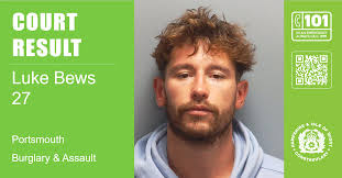 Portsmouth man sentenced to more than three years in prison for burglary  and assault, including assaulting an emergency worker