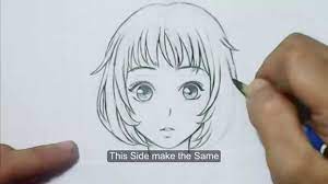 Draw the eyes, while keeping in. Draw Girl Face And Hair In Cute Style How To Draw Manga By Artmania11 Youtube