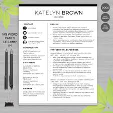 teacher resume template worksheets